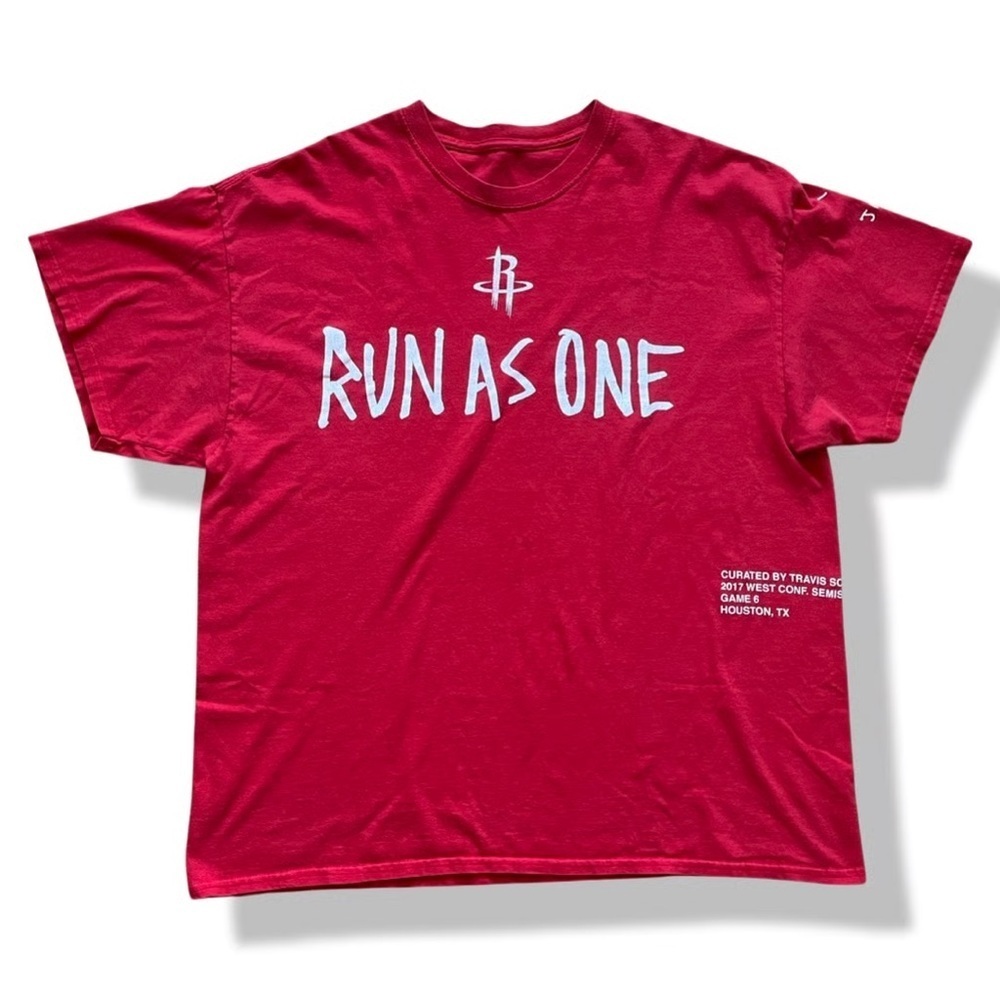 Travis Scott Houston Rockets Run as One Tee Red XL